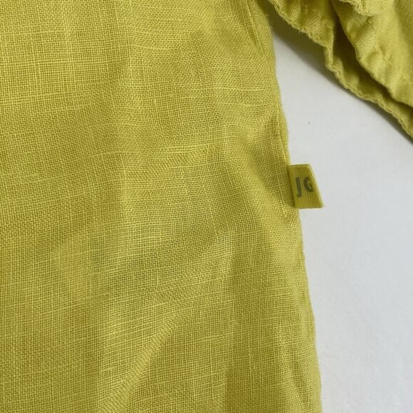 Velvet by Jenny Graham Mulholland Woven Linen Button Up Shirt Size Medium - Picture 7 of 10